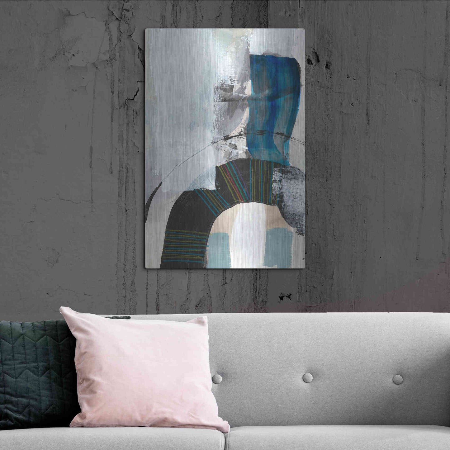 Luxe Metal Art 'Kabuki I' by Jodi Fuchs, Metal Wall Art,24x36