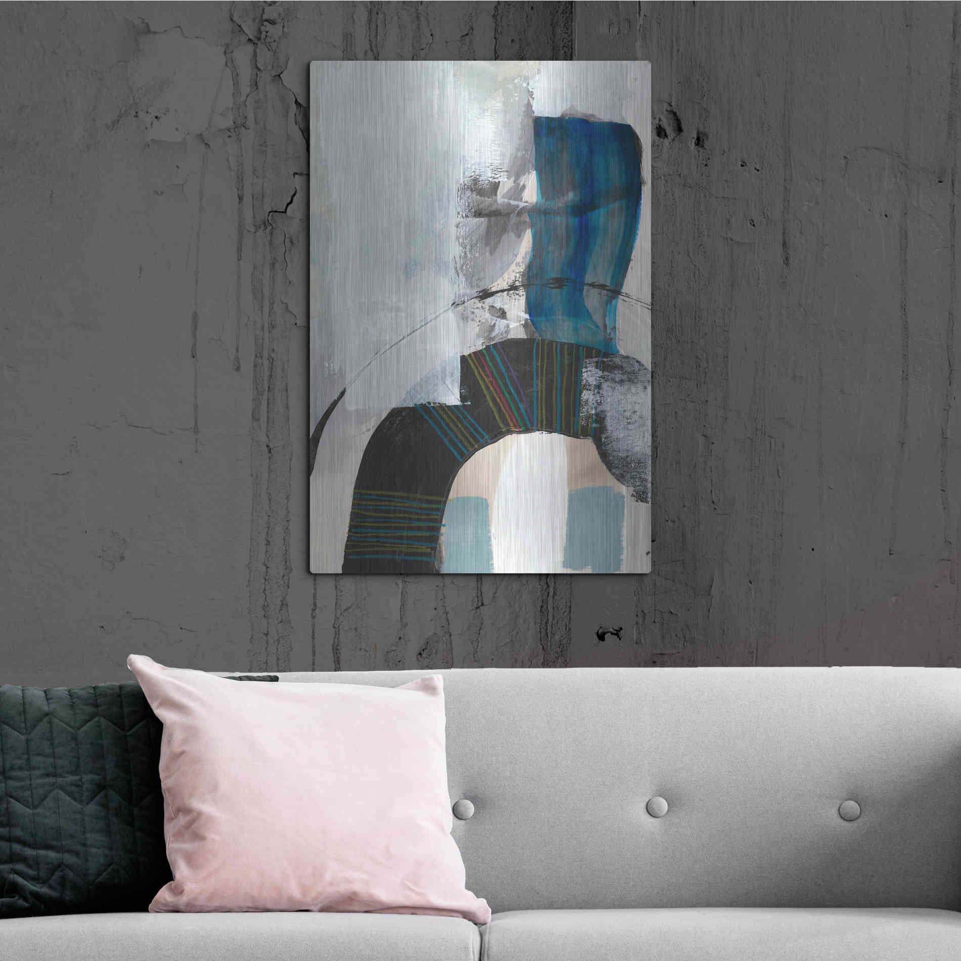 Luxe Metal Art 'Kabuki I' by Jodi Fuchs, Metal Wall Art,24x36