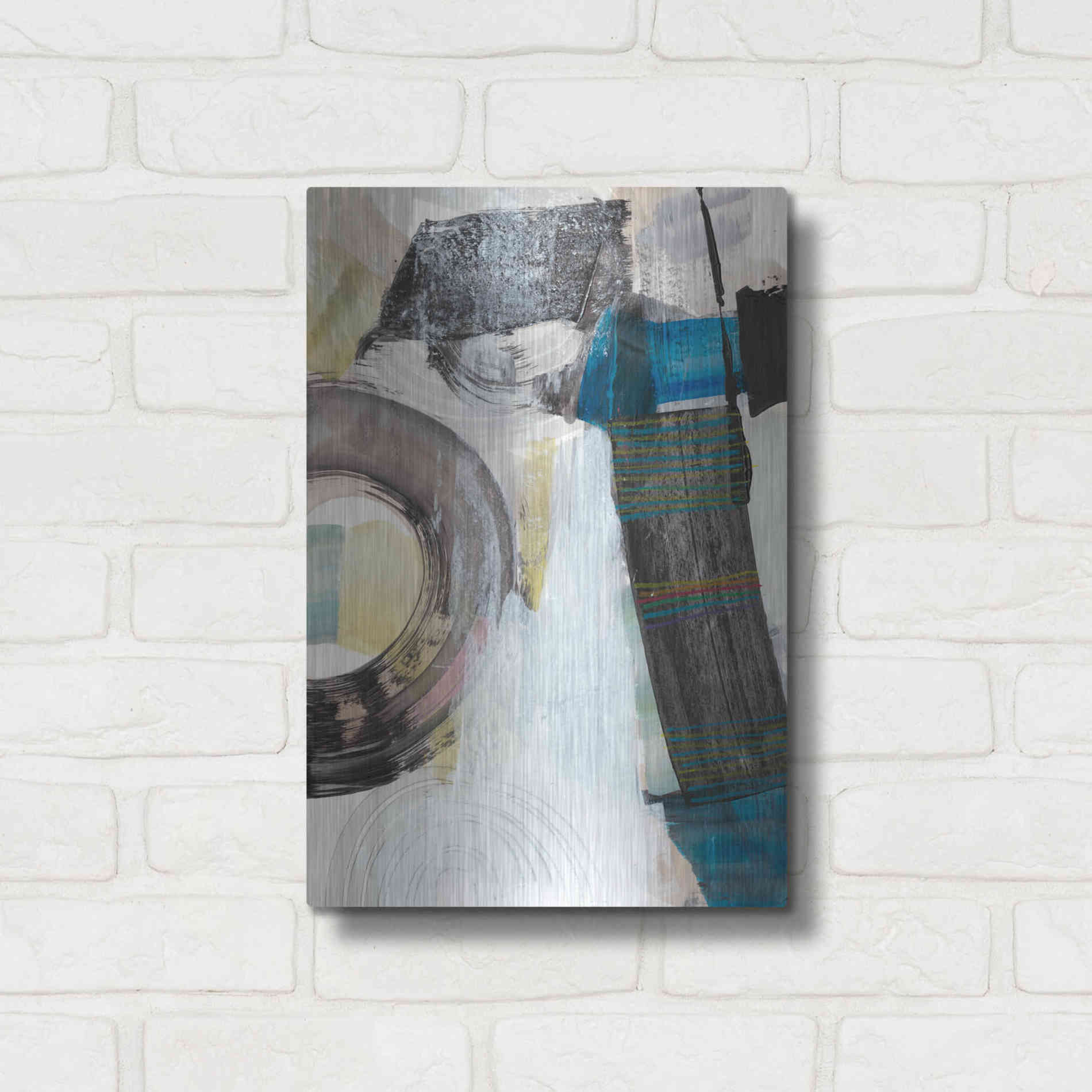 Luxe Metal Art 'Kabuki II' by Jodi Fuchs, Metal Wall Art,12x16
