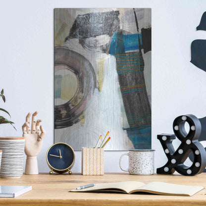 Luxe Metal Art 'Kabuki II' by Jodi Fuchs, Metal Wall Art,12x16