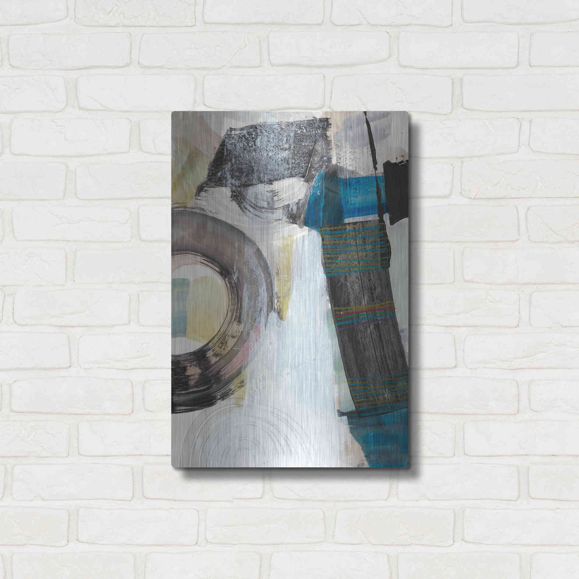 Luxe Metal Art 'Kabuki II' by Jodi Fuchs, Metal Wall Art,16x24