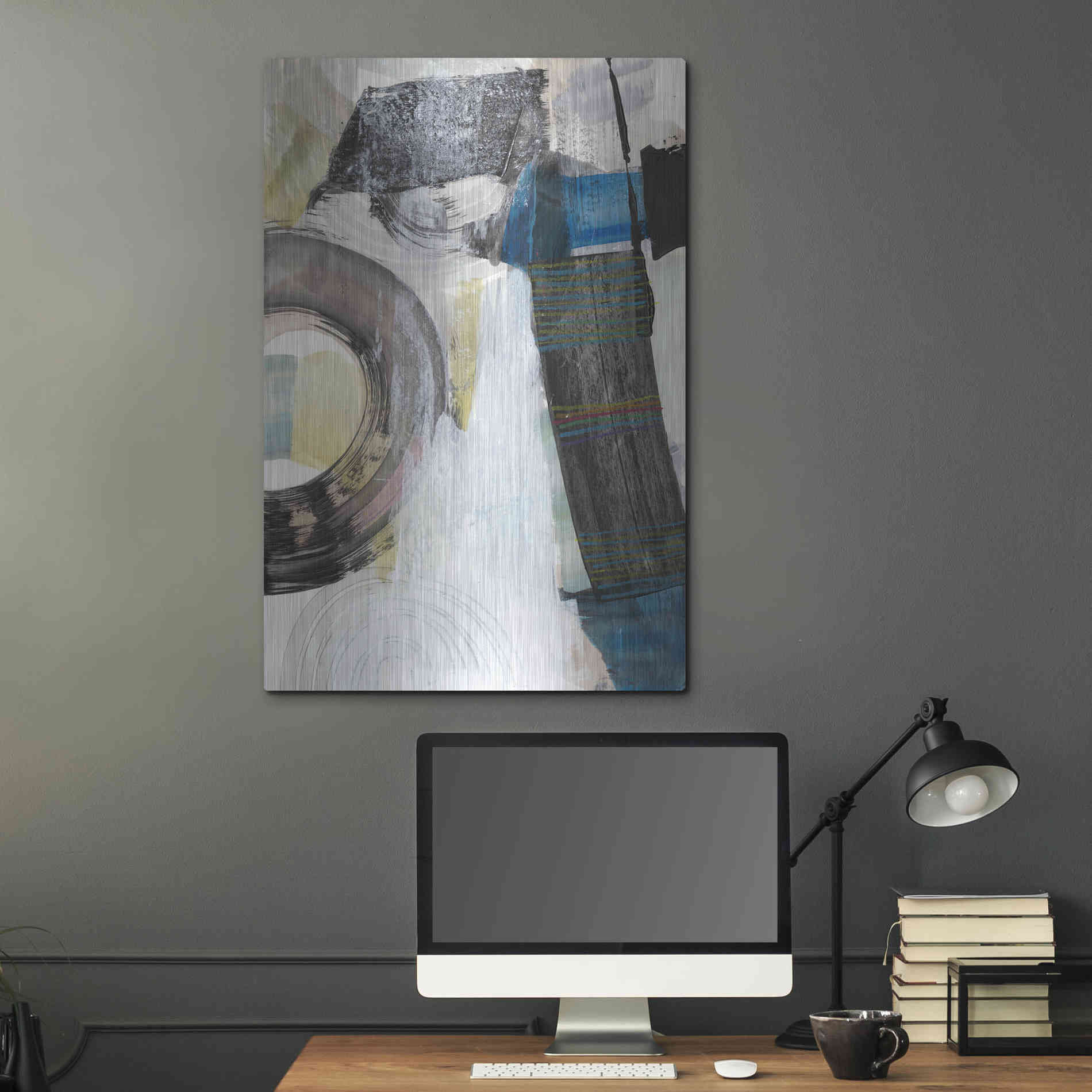 Luxe Metal Art 'Kabuki II' by Jodi Fuchs, Metal Wall Art,24x36