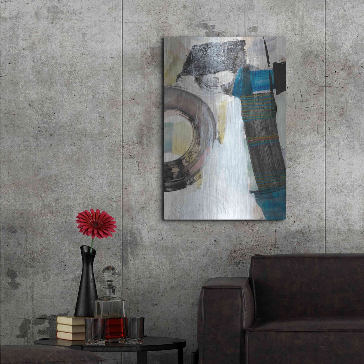 Luxe Metal Art 'Kabuki II' by Jodi Fuchs, Metal Wall Art,24x36