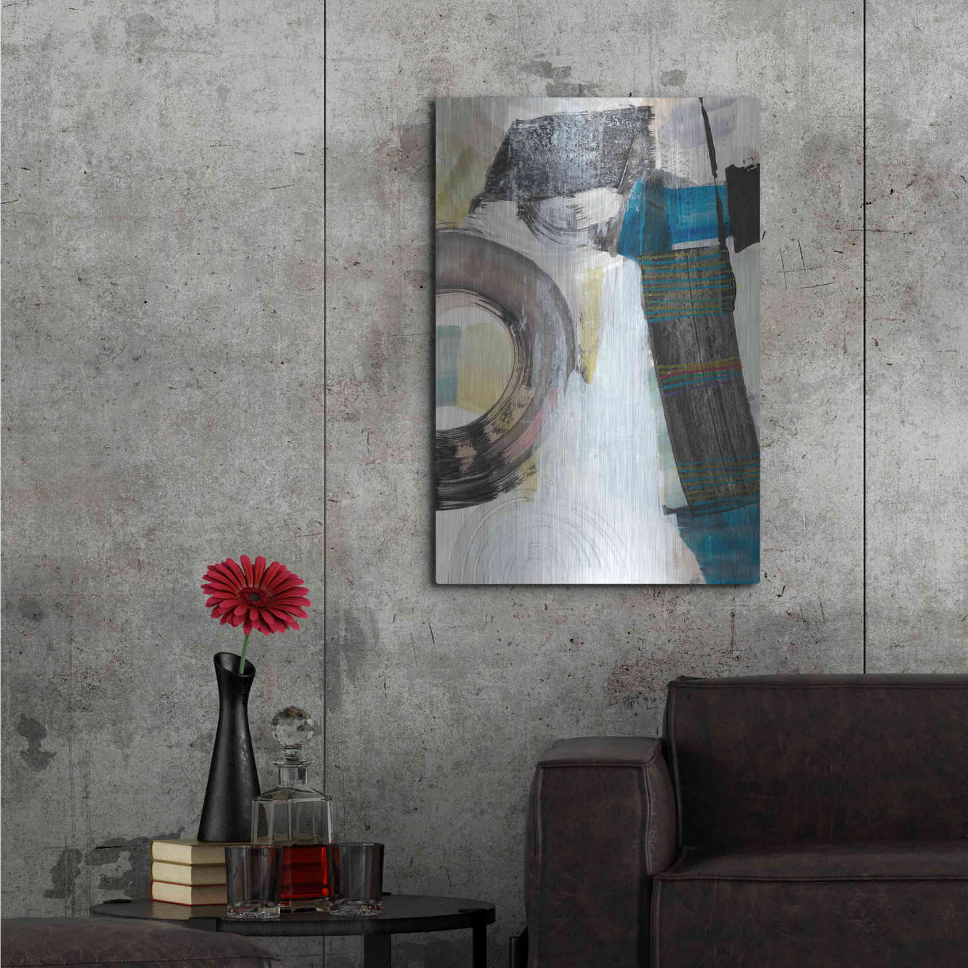 Luxe Metal Art 'Kabuki II' by Jodi Fuchs, Metal Wall Art,24x36