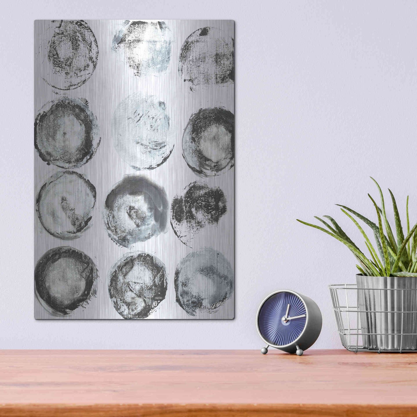 Luxe Metal Art 'BandW Imprint I' by Jodi Fuchs, Metal Wall Art,12x16