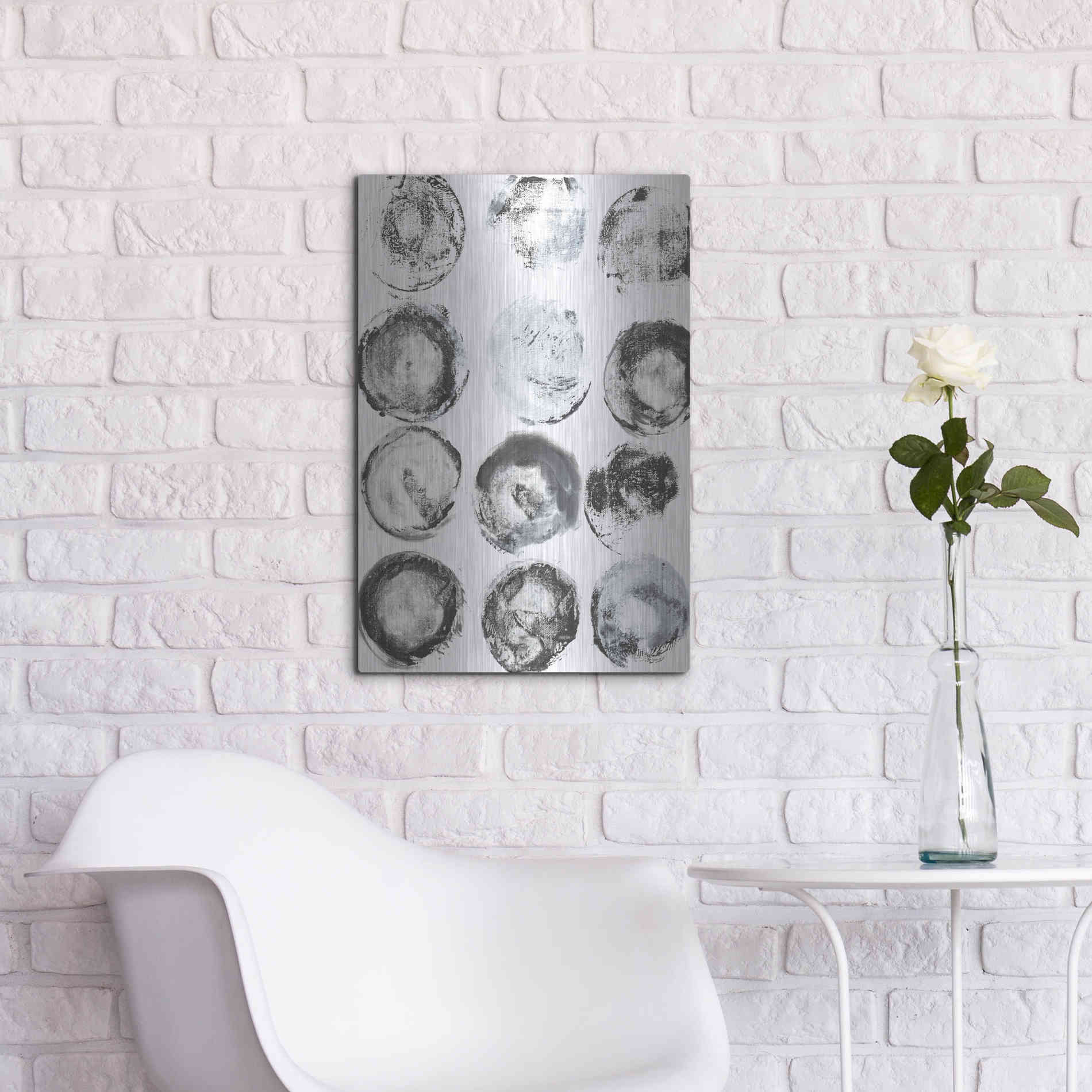 Luxe Metal Art 'BandW Imprint I' by Jodi Fuchs, Metal Wall Art,16x24