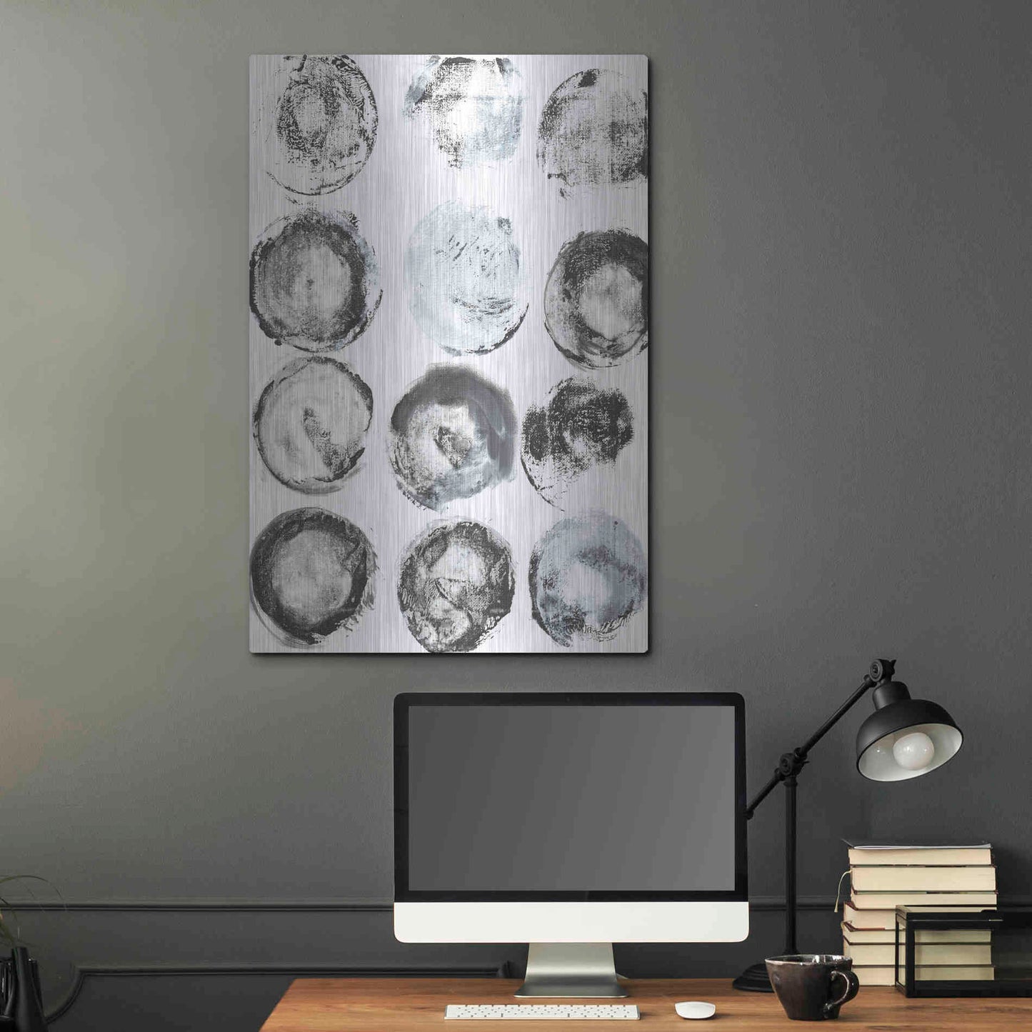 Luxe Metal Art 'BandW Imprint I' by Jodi Fuchs, Metal Wall Art,24x36