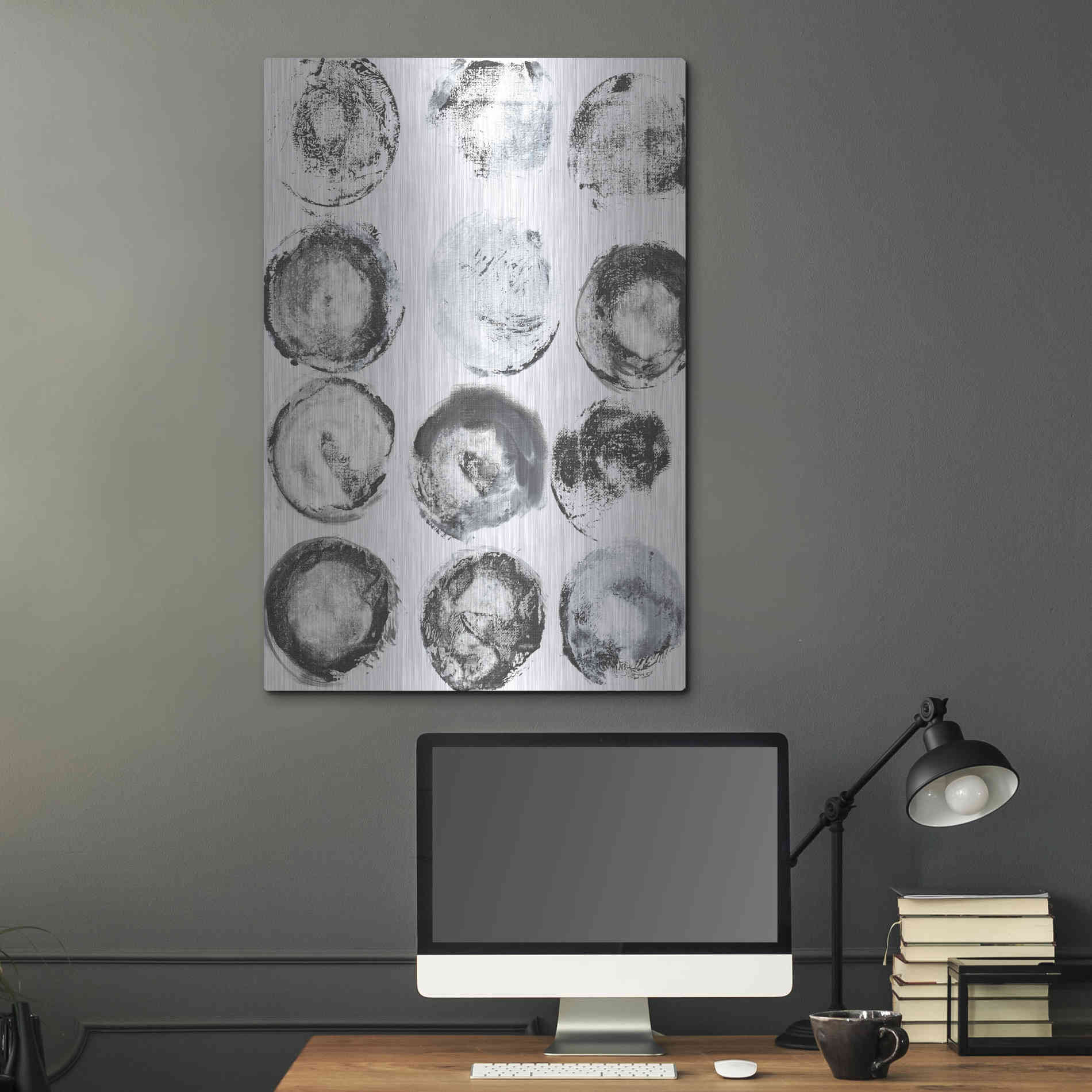 Luxe Metal Art 'BandW Imprint I' by Jodi Fuchs, Metal Wall Art,24x36