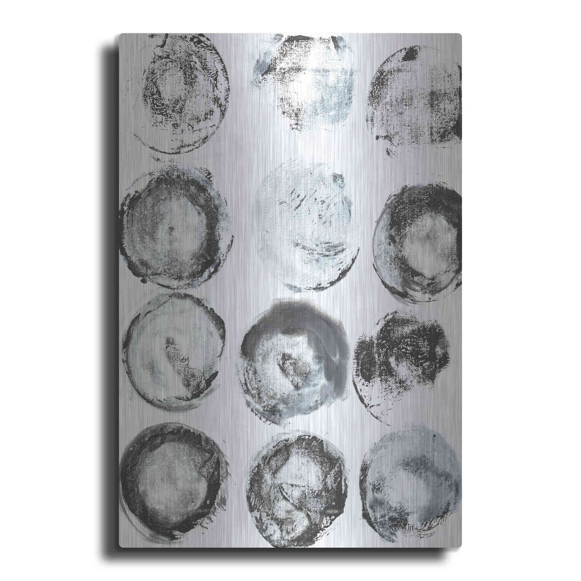 Luxe Metal Art 'BandW Imprint I' by Jodi Fuchs, Metal Wall Art