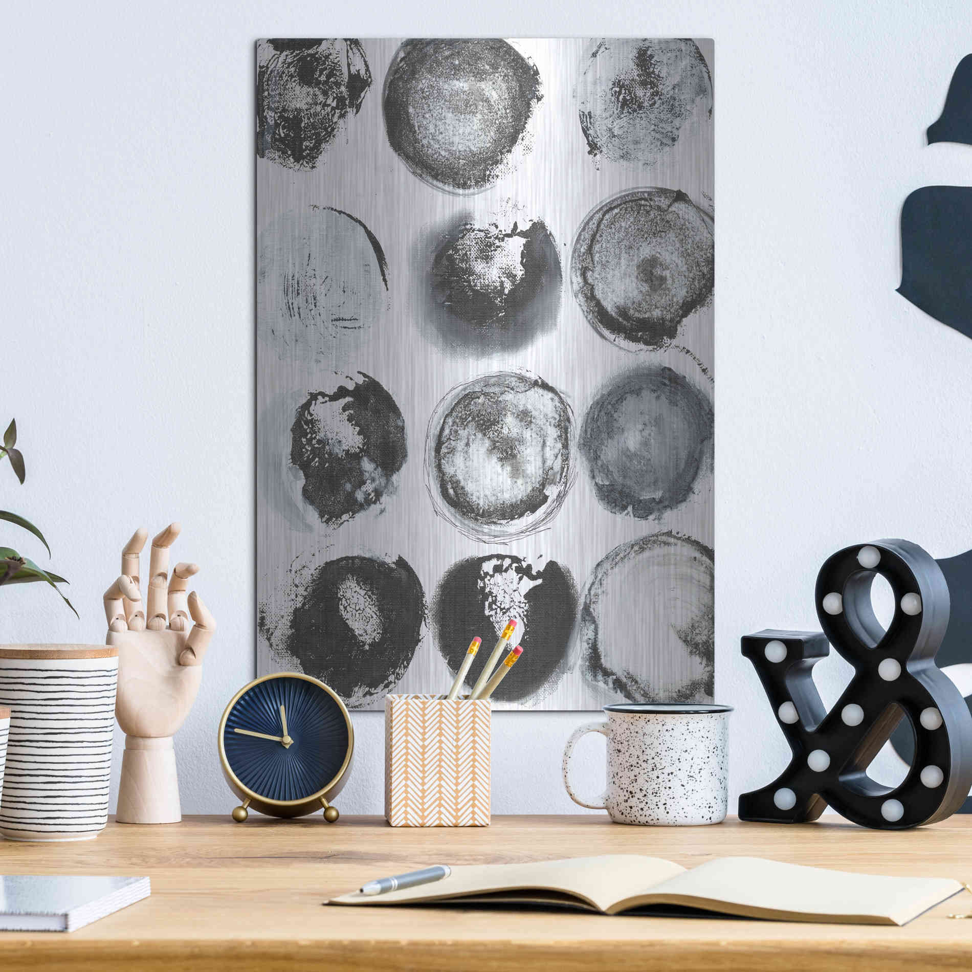 Luxe Metal Art 'BandW Imprint II' by Jodi Fuchs, Metal Wall Art,12x16