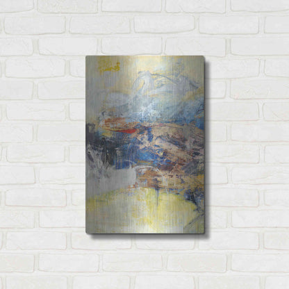 Luxe Metal Art 'Textured Triptych I' by Jodi Fuchs, Metal Wall Art,16x24