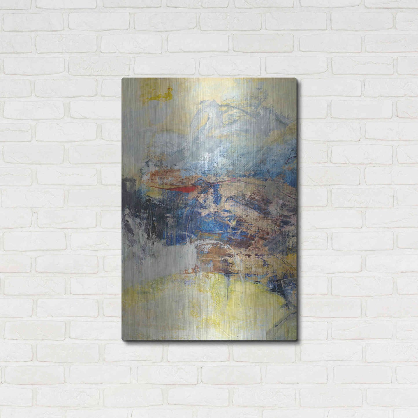 Luxe Metal Art 'Textured Triptych I' by Jodi Fuchs, Metal Wall Art,24x36