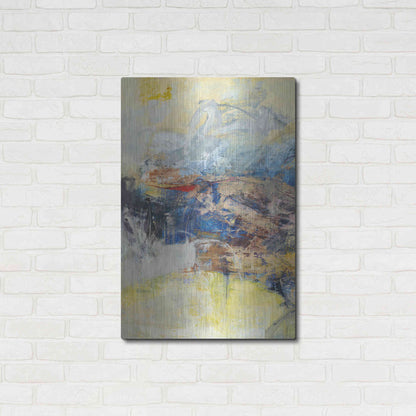 Luxe Metal Art 'Textured Triptych I' by Jodi Fuchs, Metal Wall Art,24x36