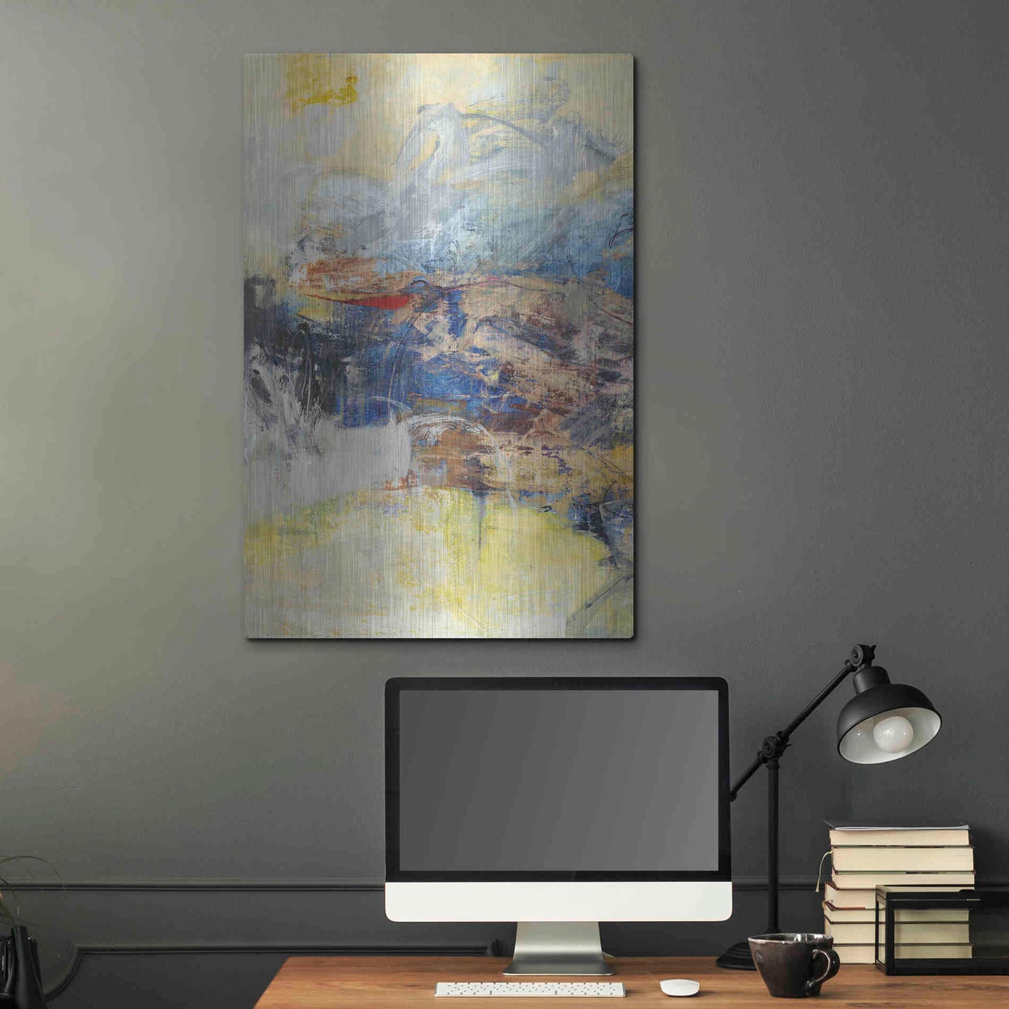 Luxe Metal Art 'Textured Triptych I' by Jodi Fuchs, Metal Wall Art,24x36