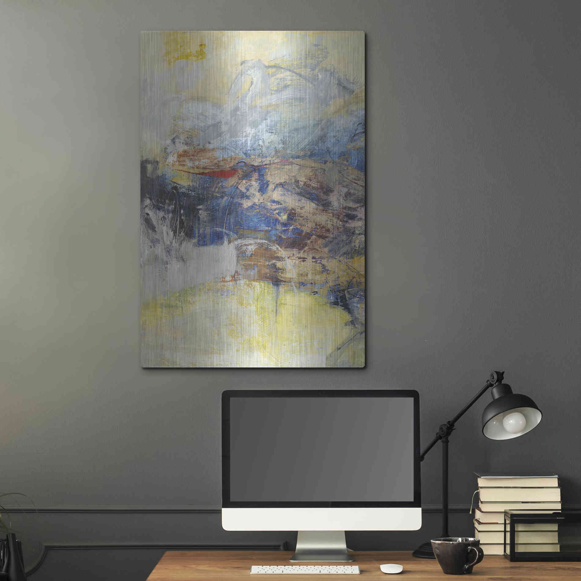 Luxe Metal Art 'Textured Triptych I' by Jodi Fuchs, Metal Wall Art,24x36