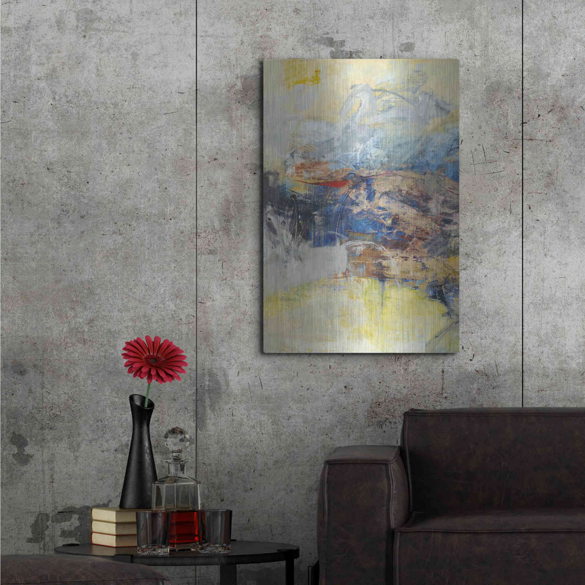 Luxe Metal Art 'Textured Triptych I' by Jodi Fuchs, Metal Wall Art,24x36