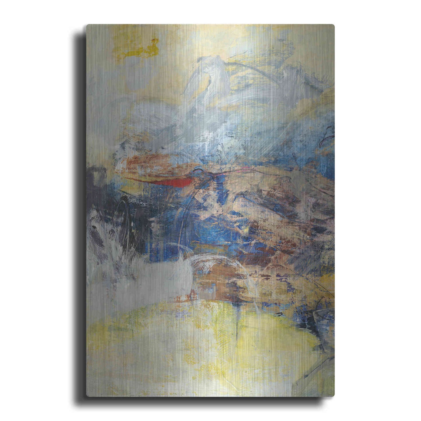 Luxe Metal Art 'Textured Triptych I' by Jodi Fuchs, Metal Wall Art