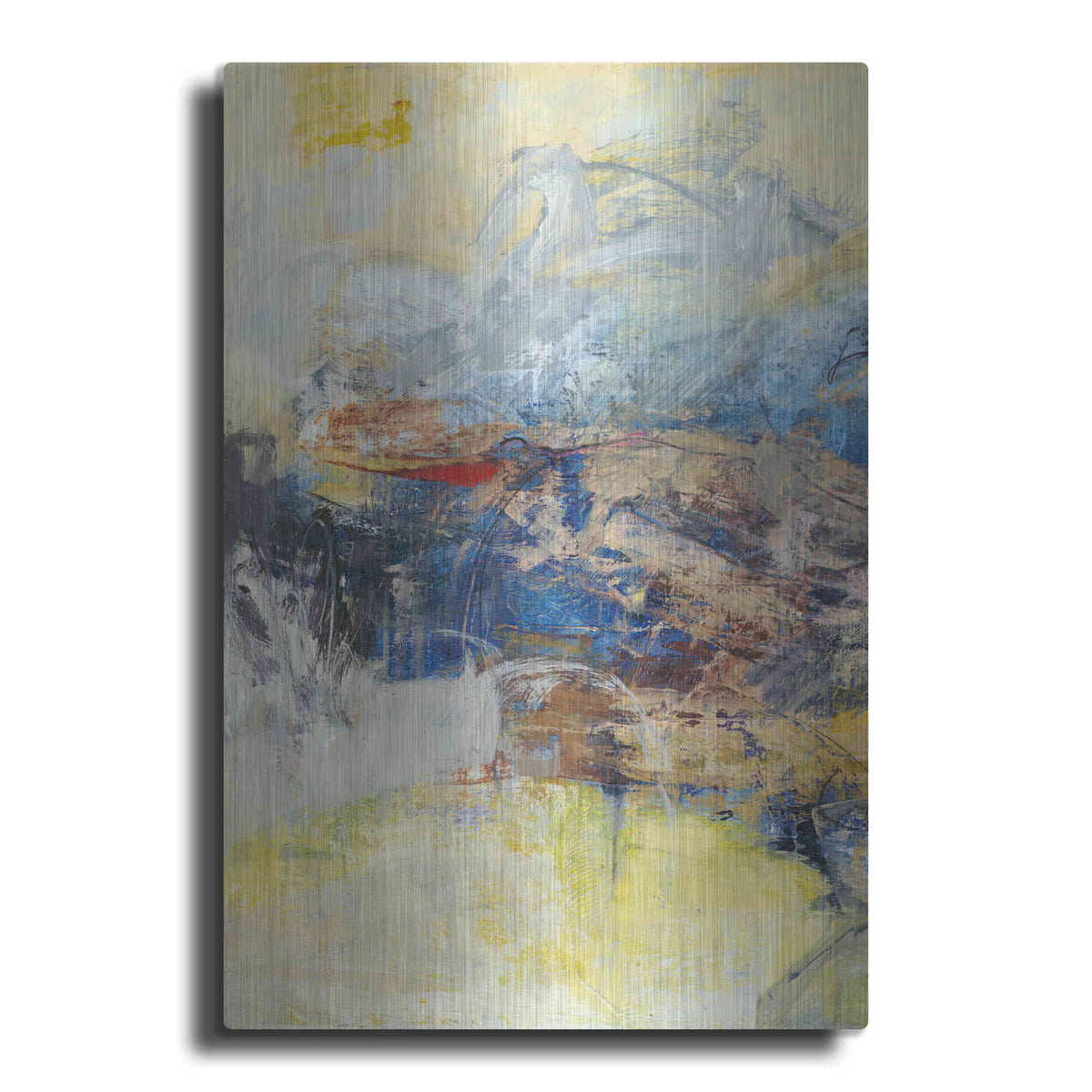 Luxe Metal Art 'Textured Triptych I' by Jodi Fuchs, Metal Wall Art