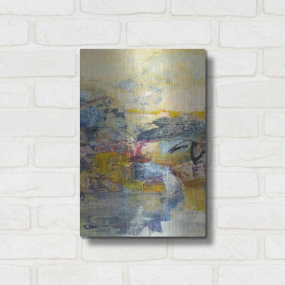 Luxe Metal Art 'Textured Triptych II' by Jodi Fuchs, Metal Wall Art,12x16