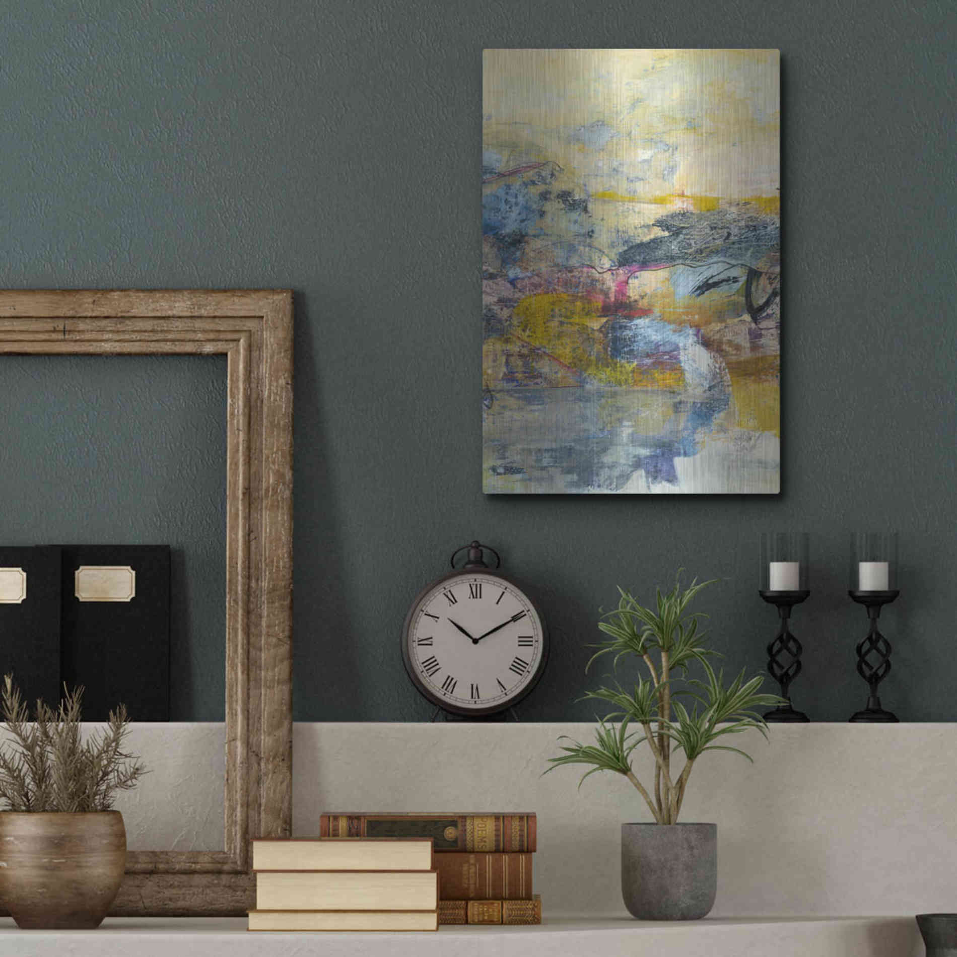 Luxe Metal Art 'Textured Triptych II' by Jodi Fuchs, Metal Wall Art,12x16