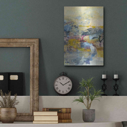 Luxe Metal Art 'Textured Triptych II' by Jodi Fuchs, Metal Wall Art,12x16