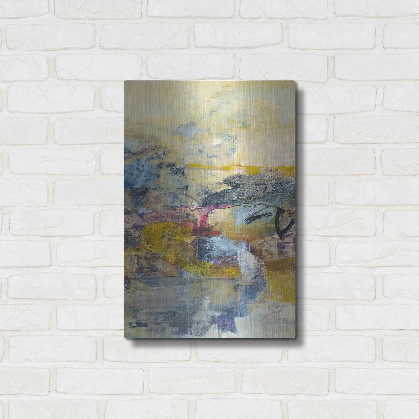 Luxe Metal Art 'Textured Triptych II' by Jodi Fuchs, Metal Wall Art,16x24