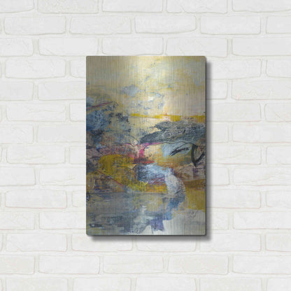 Luxe Metal Art 'Textured Triptych II' by Jodi Fuchs, Metal Wall Art,16x24