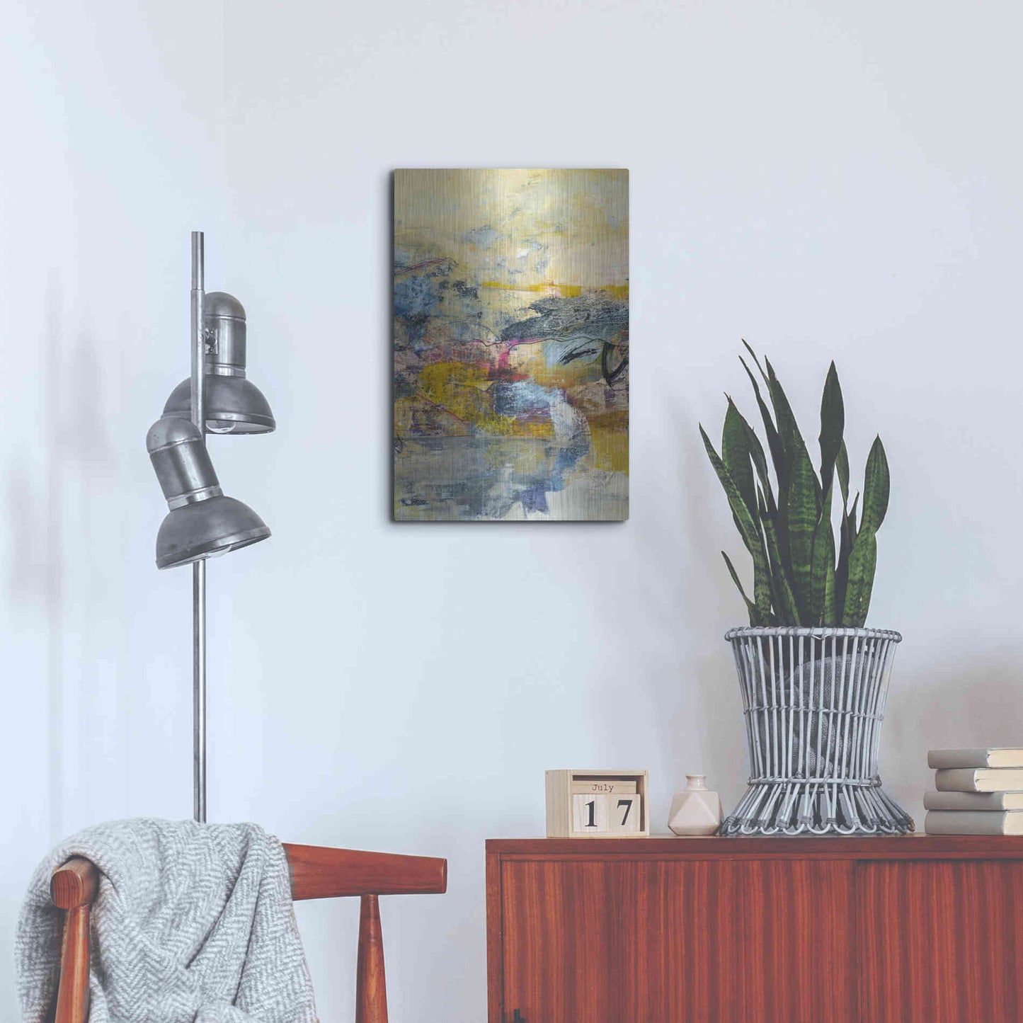 Luxe Metal Art 'Textured Triptych II' by Jodi Fuchs, Metal Wall Art,16x24