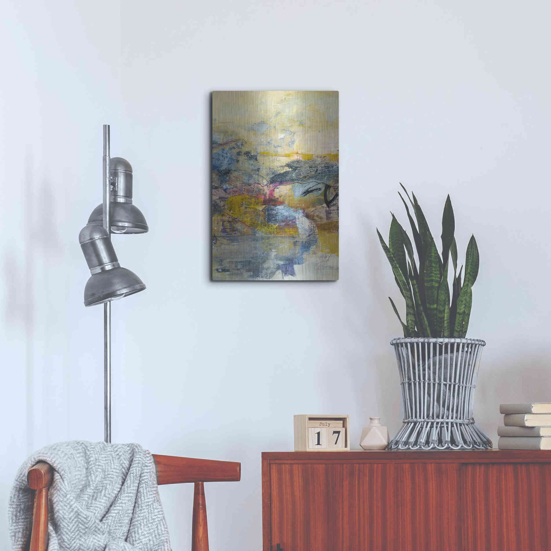 Luxe Metal Art 'Textured Triptych II' by Jodi Fuchs, Metal Wall Art,16x24