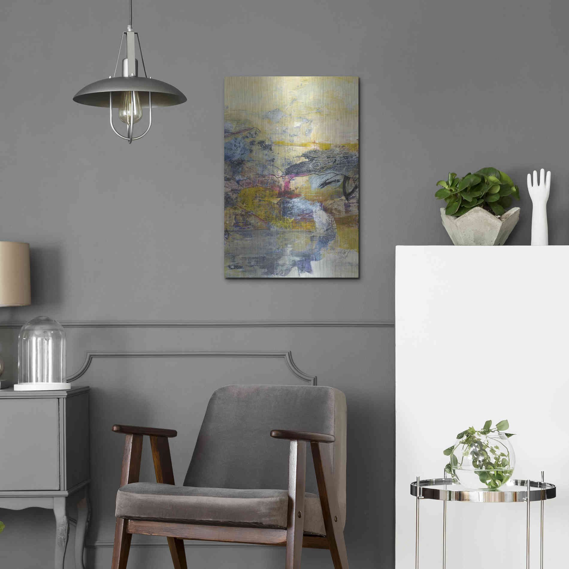 Luxe Metal Art 'Textured Triptych II' by Jodi Fuchs, Metal Wall Art,16x24