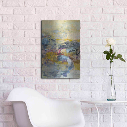 Luxe Metal Art 'Textured Triptych II' by Jodi Fuchs, Metal Wall Art,16x24