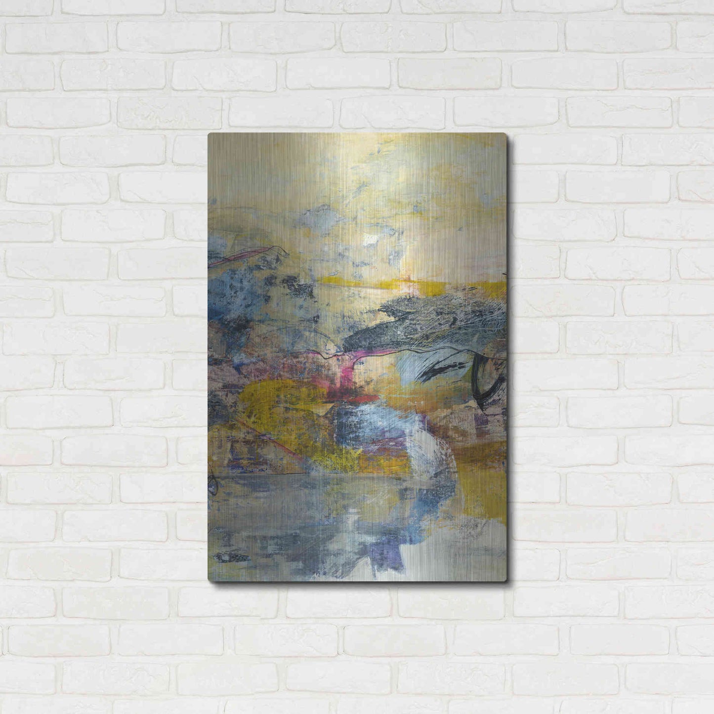 Luxe Metal Art 'Textured Triptych II' by Jodi Fuchs, Metal Wall Art,24x36