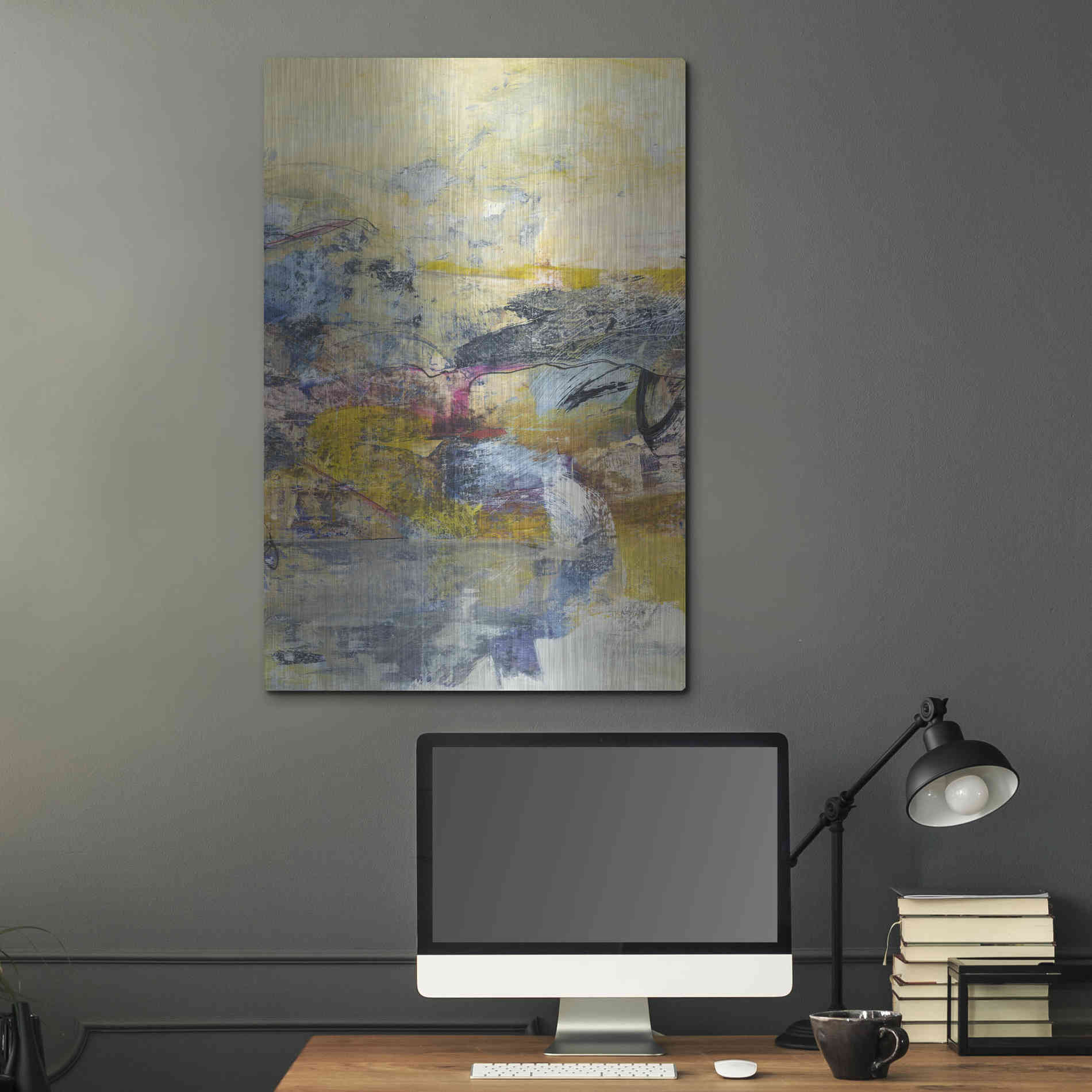 Luxe Metal Art 'Textured Triptych II' by Jodi Fuchs, Metal Wall Art,24x36