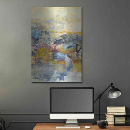 Luxe Metal Art 'Textured Triptych II' by Jodi Fuchs, Metal Wall Art,24x36