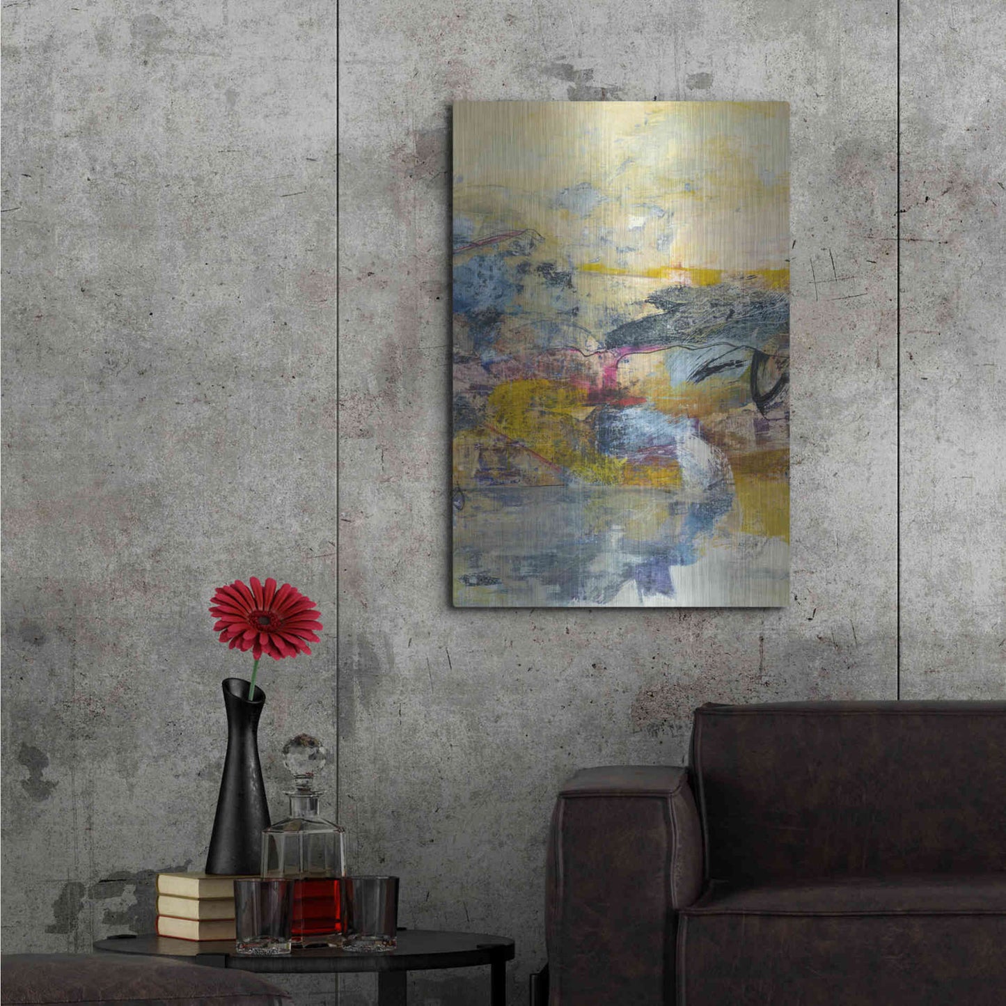 Luxe Metal Art 'Textured Triptych II' by Jodi Fuchs, Metal Wall Art,24x36