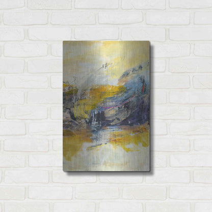 Luxe Metal Art 'Textured Triptych III' by Jodi Fuchs, Metal Wall Art,16x24