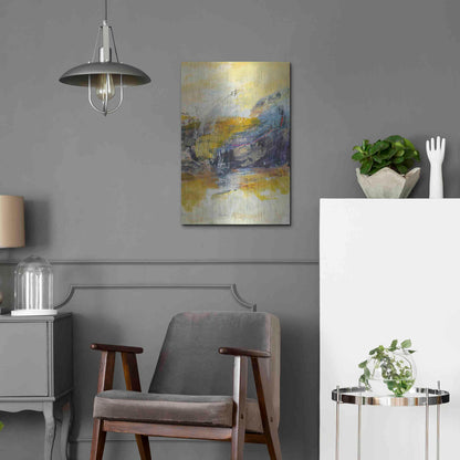 Luxe Metal Art 'Textured Triptych III' by Jodi Fuchs, Metal Wall Art,16x24