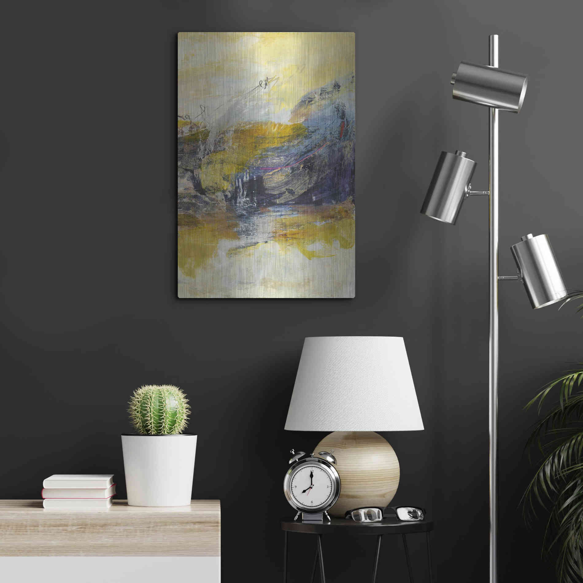 Luxe Metal Art 'Textured Triptych III' by Jodi Fuchs, Metal Wall Art,16x24