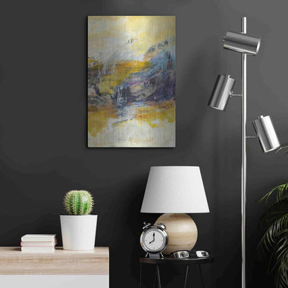 Luxe Metal Art 'Textured Triptych III' by Jodi Fuchs, Metal Wall Art,16x24