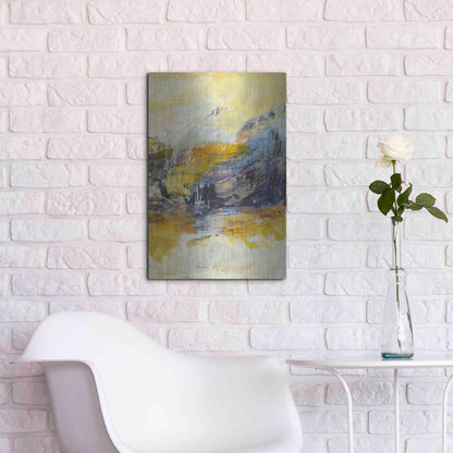 Luxe Metal Art 'Textured Triptych III' by Jodi Fuchs, Metal Wall Art,16x24