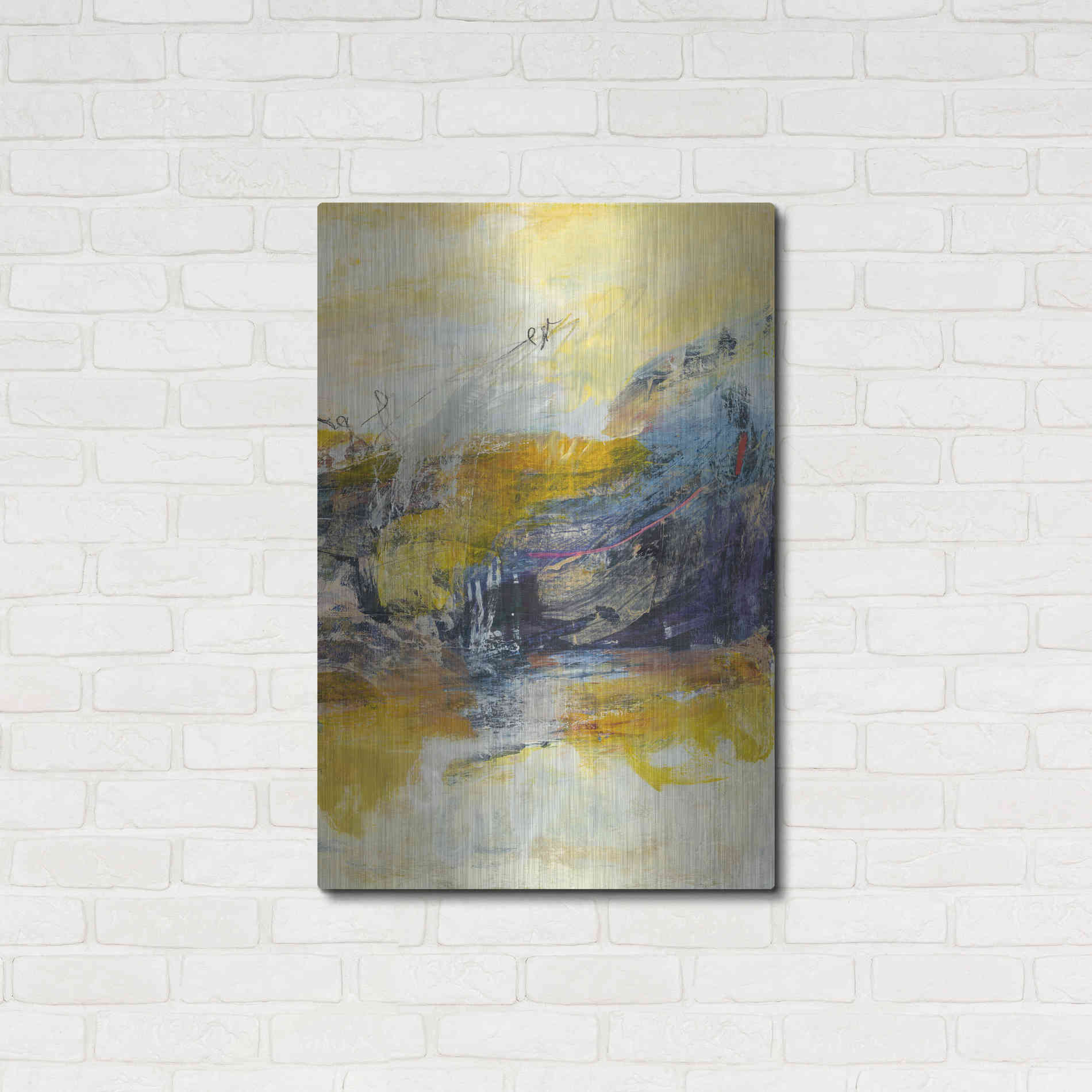 Luxe Metal Art 'Textured Triptych III' by Jodi Fuchs, Metal Wall Art,24x36