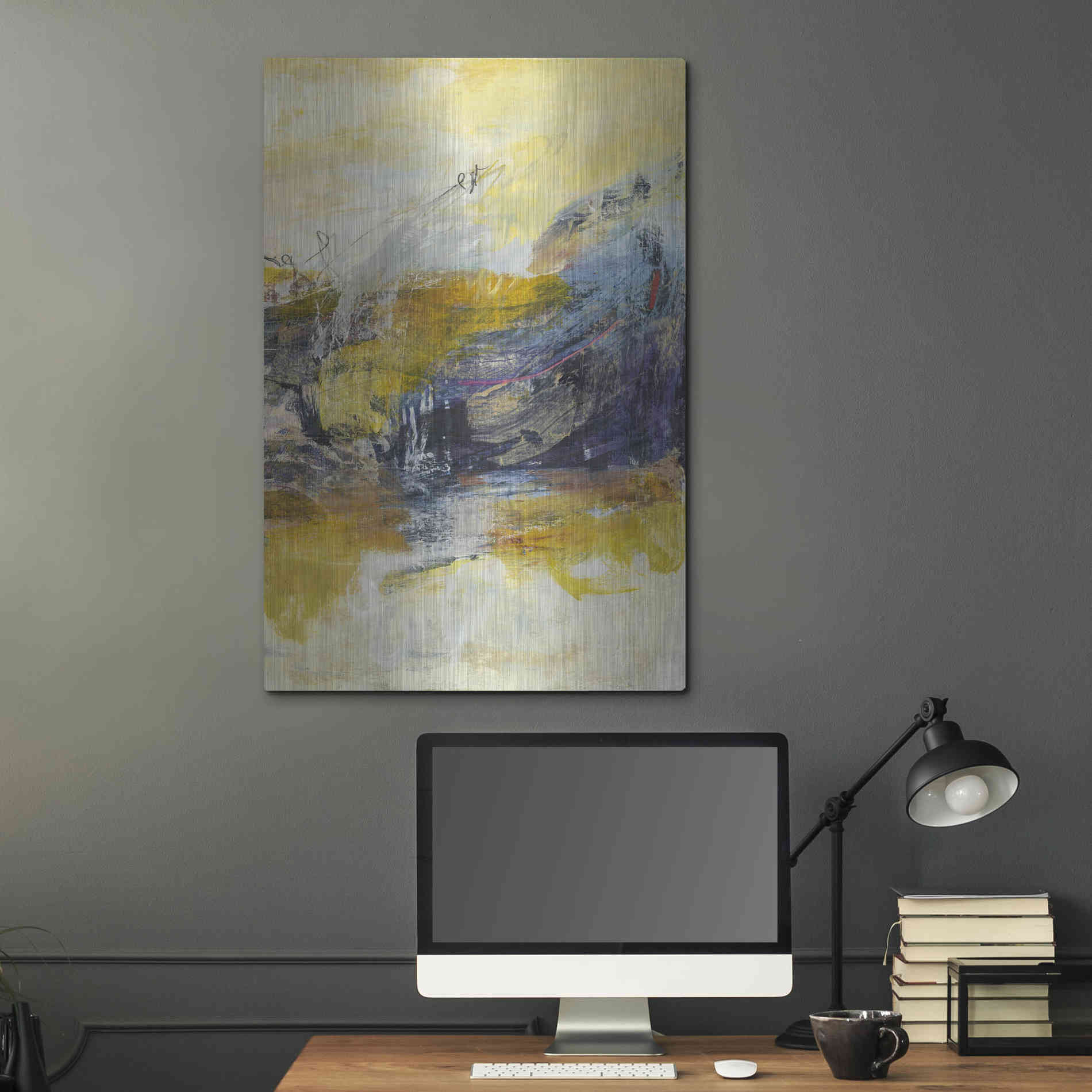 Luxe Metal Art 'Textured Triptych III' by Jodi Fuchs, Metal Wall Art,24x36