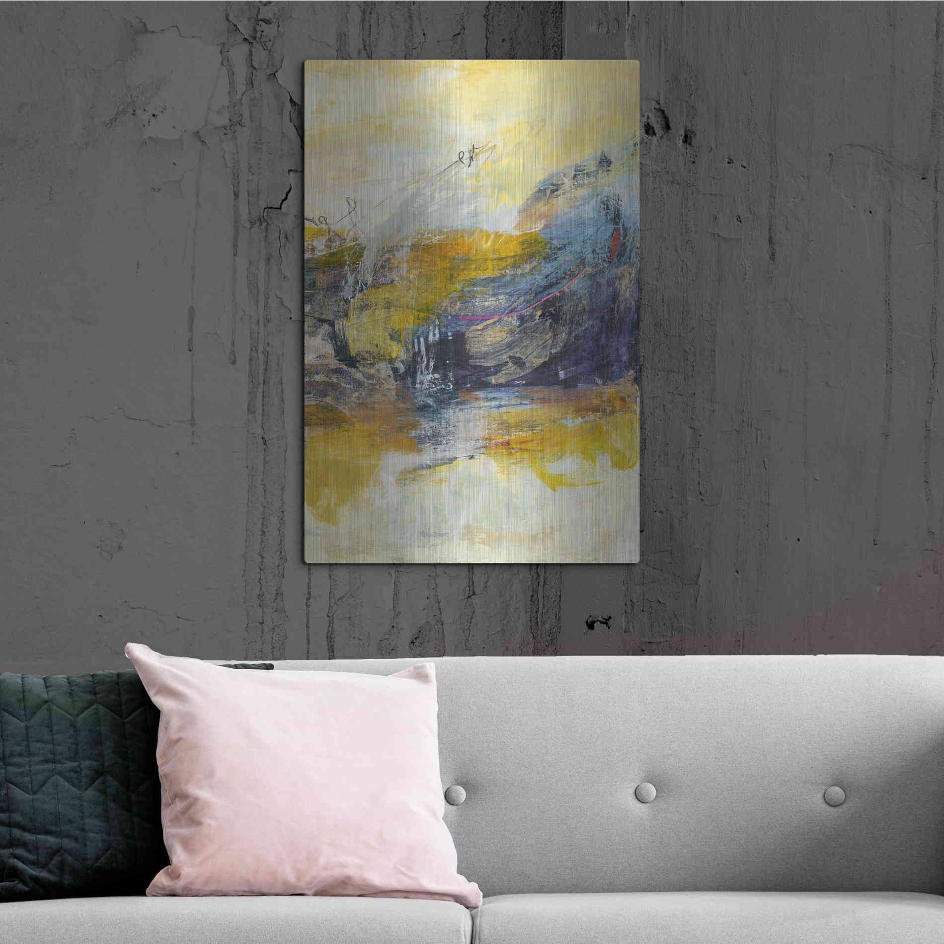 Luxe Metal Art 'Textured Triptych III' by Jodi Fuchs, Metal Wall Art,24x36