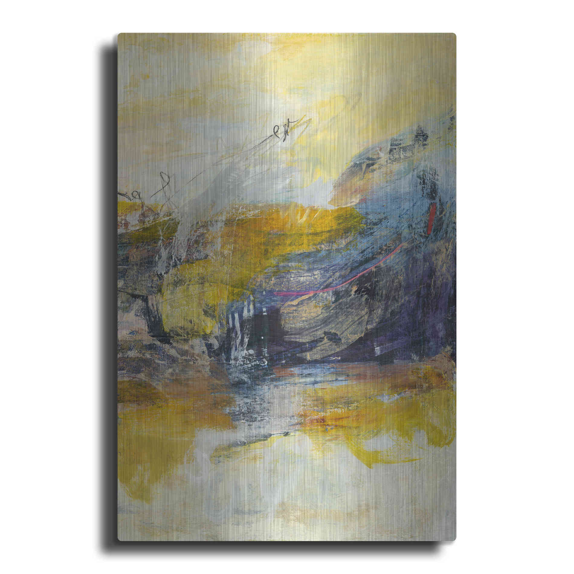 Luxe Metal Art 'Textured Triptych III' by Jodi Fuchs, Metal Wall Art