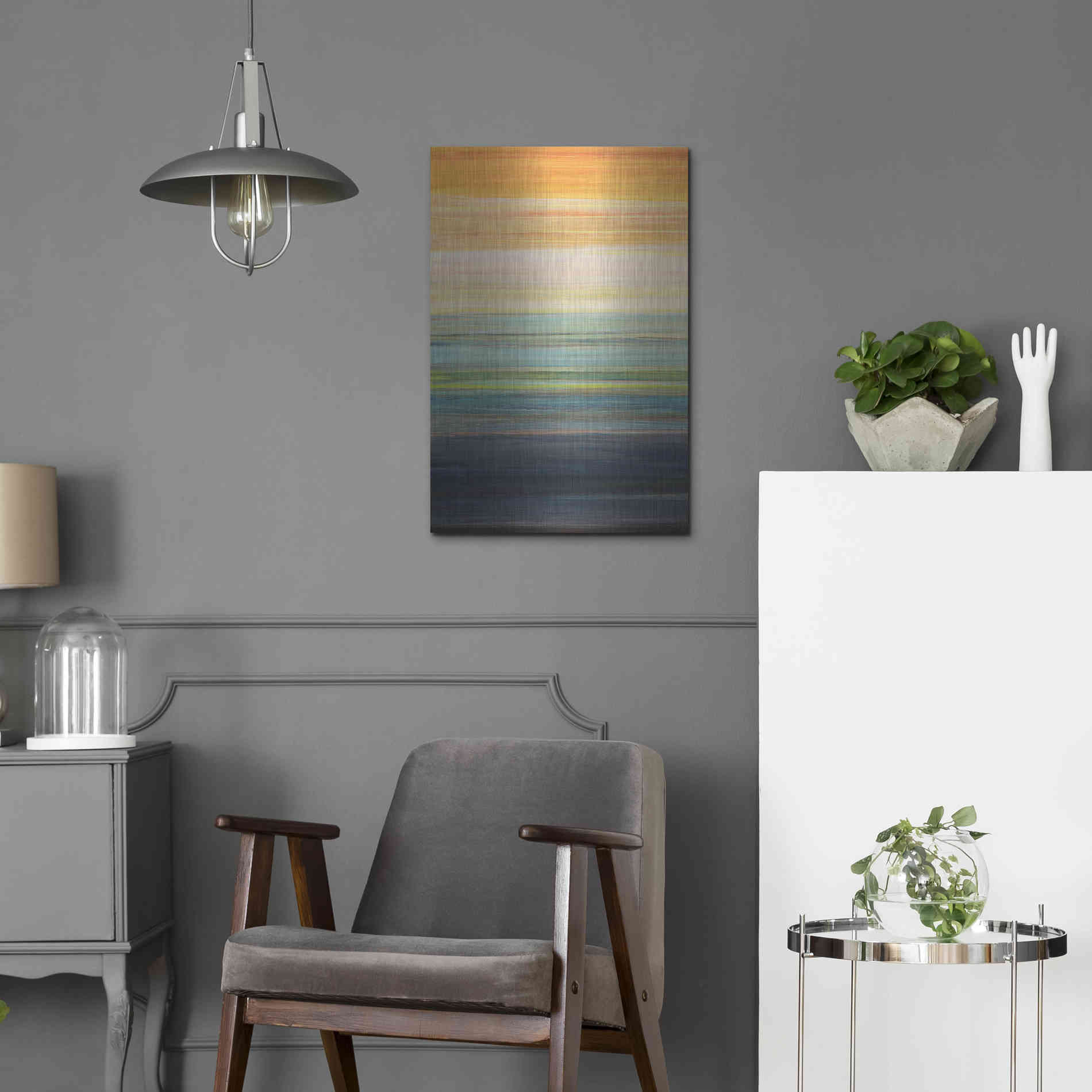 Luxe Metal Art 'The Magic Hour I' by Jodi Fuchs, Metal Wall Art,16x24