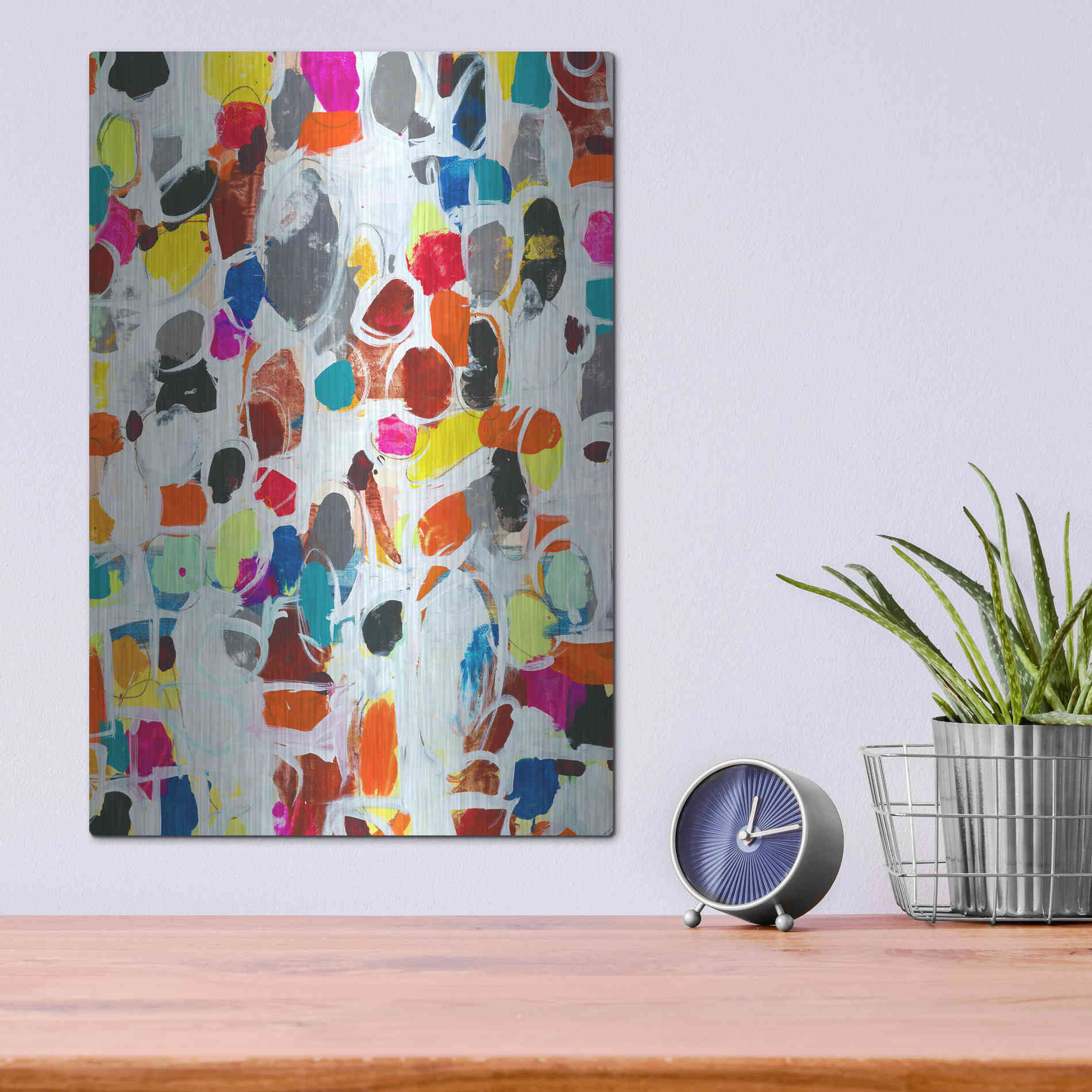 Luxe Metal Art 'Celebration I' by Jodi Fuchs, Metal Wall Art,12x16