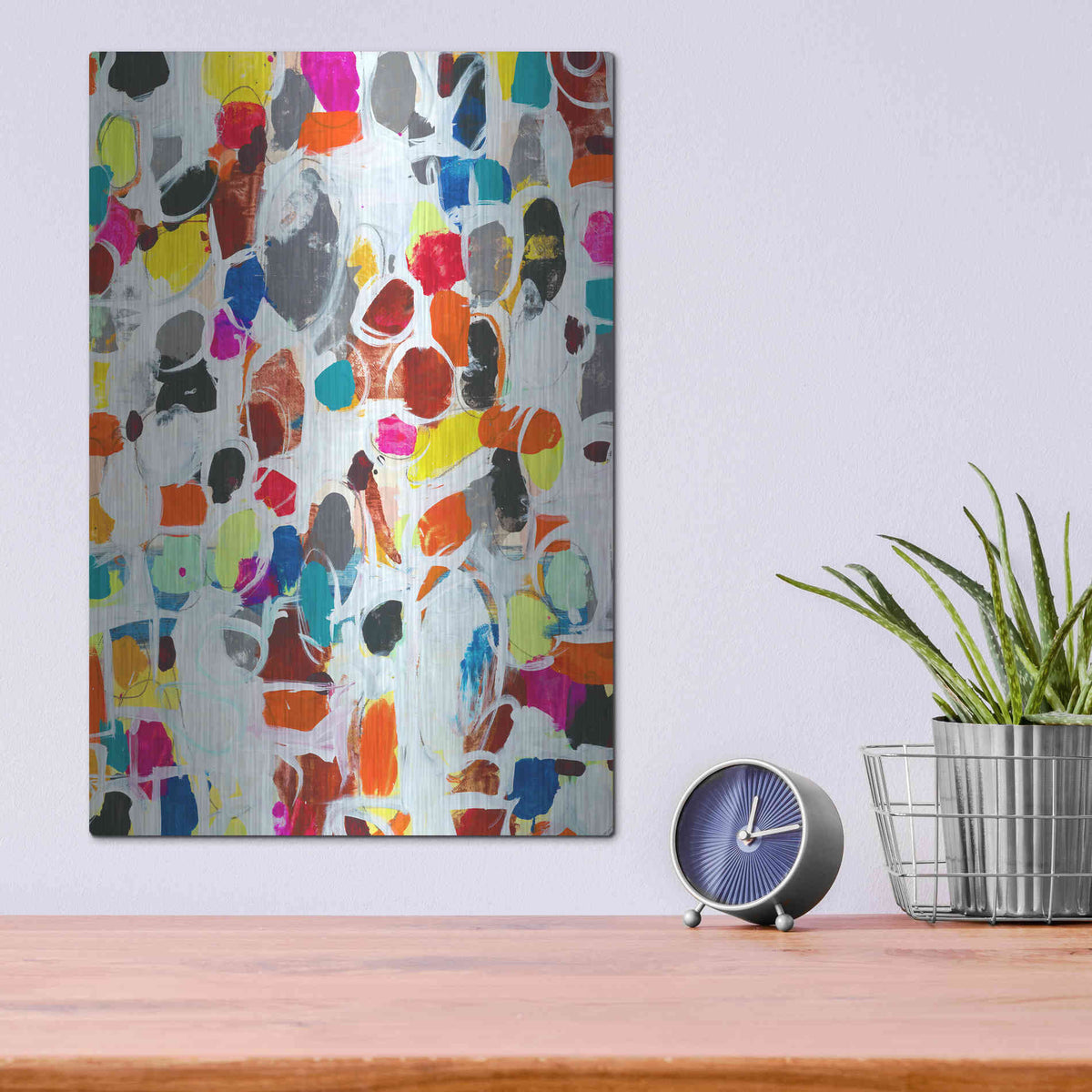 Luxe Metal Art 'Celebration I' by Jodi Fuchs, Metal Wall Art,12x16