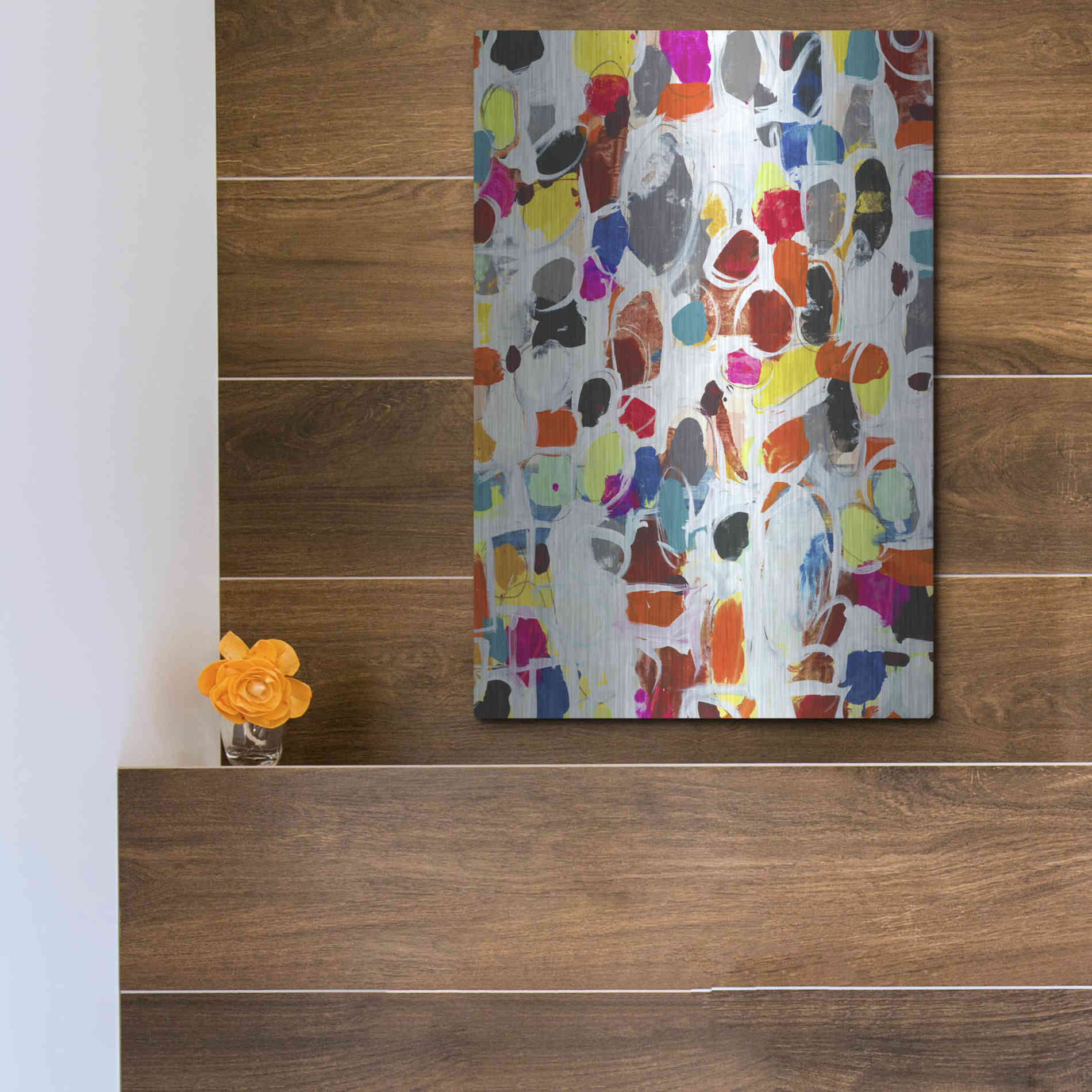 Luxe Metal Art 'Celebration I' by Jodi Fuchs, Metal Wall Art,12x16