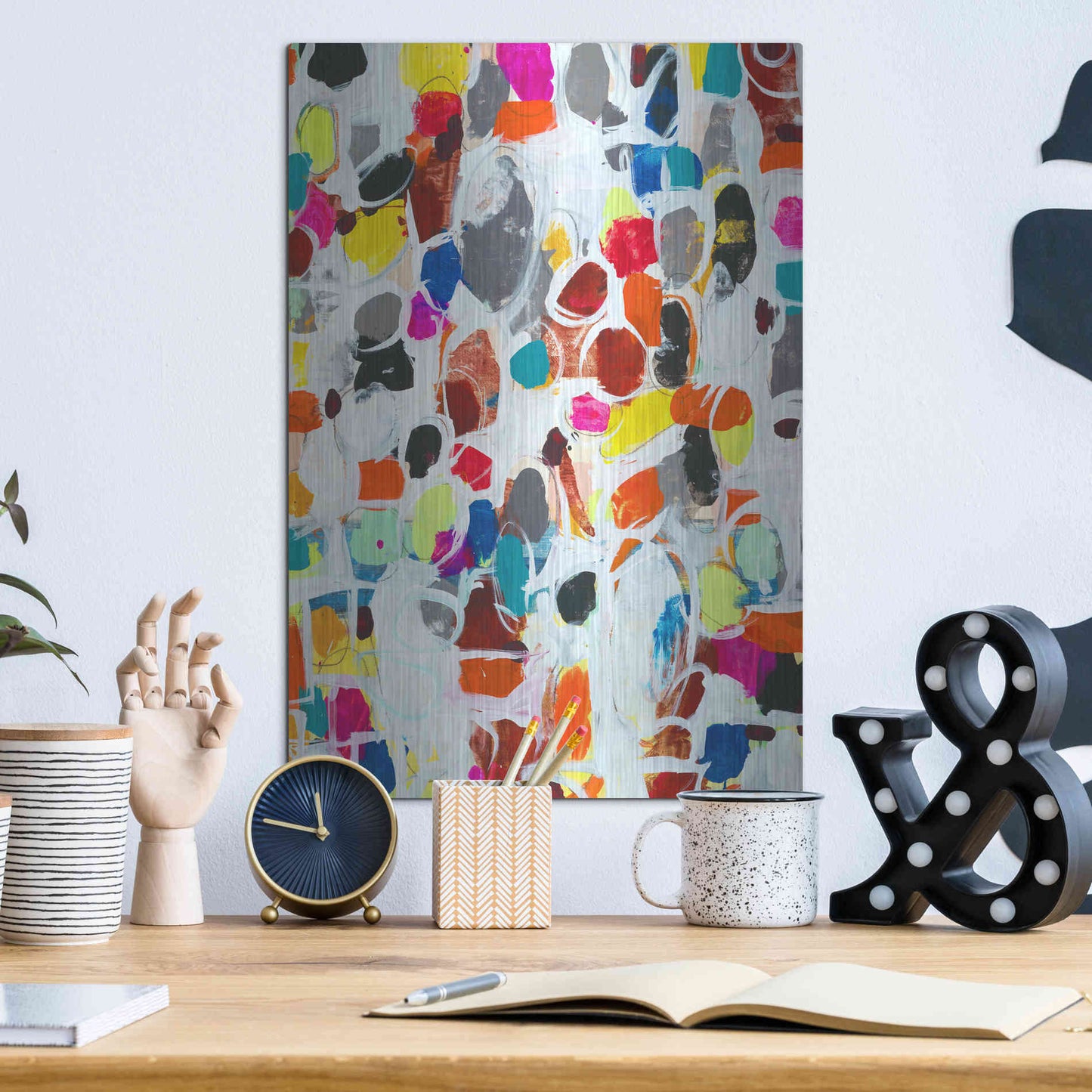 Luxe Metal Art 'Celebration I' by Jodi Fuchs, Metal Wall Art,12x16