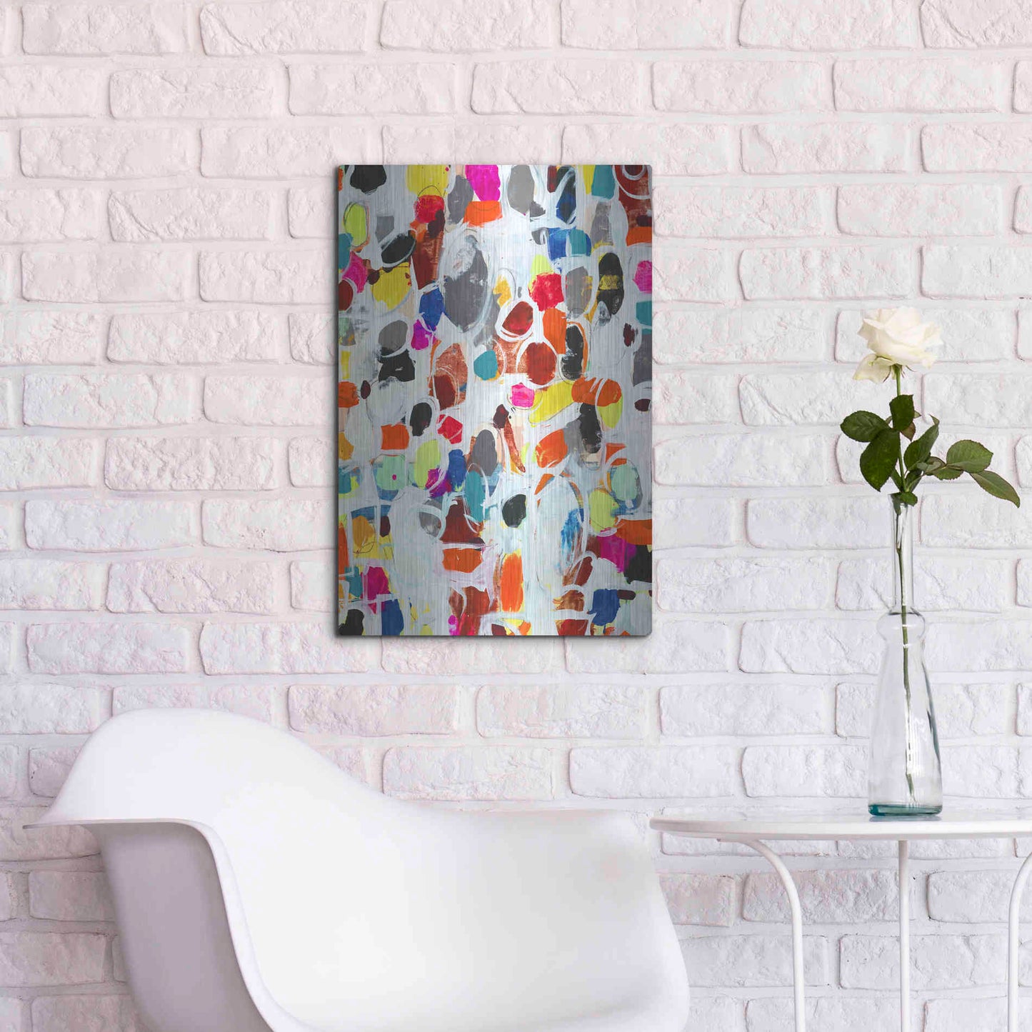 Luxe Metal Art 'Celebration I' by Jodi Fuchs, Metal Wall Art,16x24